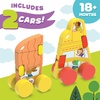 image:imageMindWare Konvertibles Transforming Wooden Cars  2Piece FlipampChange Vehicle Set with CarryAlong Box that Becomes 3D Road Scene Toddler Toy for Ages18Months